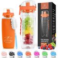 Zulay Kitchen Zulay Water Bottle, Fruit Infuser  34 oz Sunrise Orange ZULB082VLWQ1N